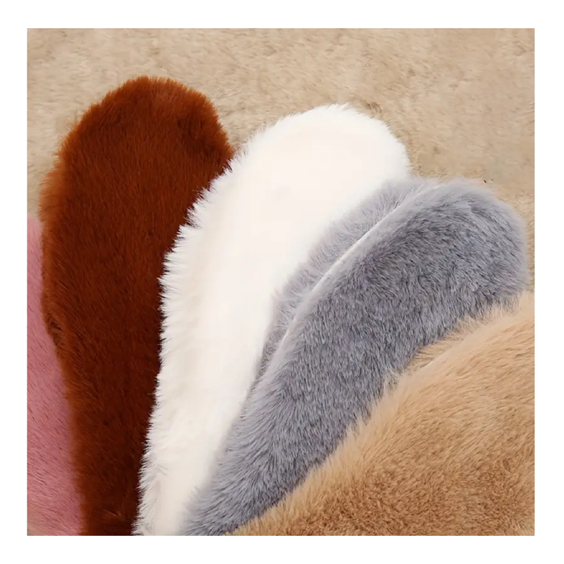 1Pair Super Fluffy Self Heated Warm Thermal Insoles, Thicken Synthetic Rabbit Fur Soft & Comfy Sport Insoles, Perfect For Cold Winter