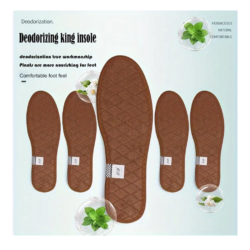 1Pair Sweat-Absorbing Anti-Odor Breathable Antibacterial Insoles