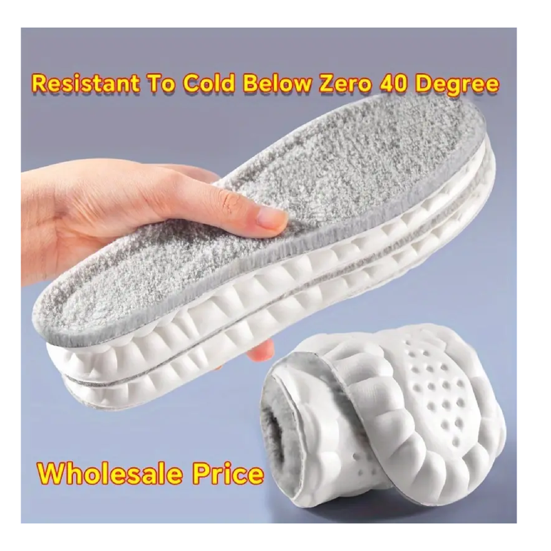 1Pair Thermal Warm Self-heating Thick Insoles, Breathable Comfortable Shoe Pads