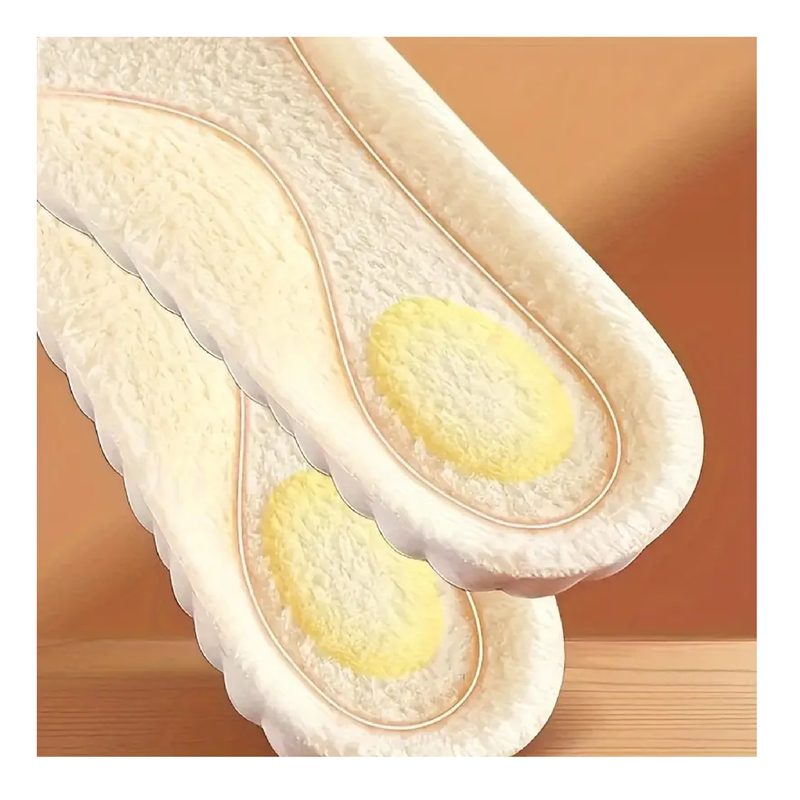 1Pair Winter Thermal Insoles For Shoes, Men Women Warm Self-heating Thick Insole, For Feet Sport Running Massage Insole