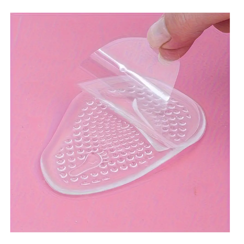 1Pair Women's Massage Pad PU Forefoot Pads - Anti-wear Non-Slip Invisible Insoles For High-heeled Shoes