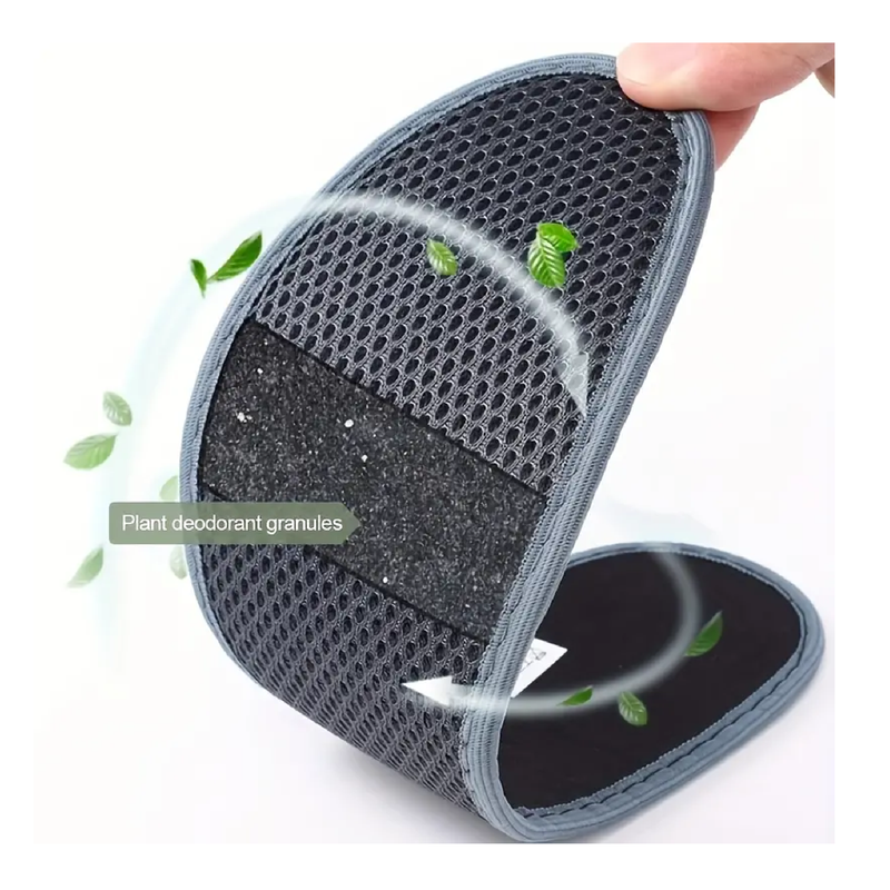 1 Pair, Bamboo Charcoal Anti-odour And Deodorant Insoles Sandwich Mesh Absorbent And Breathable Comfortable Shoe Pads Sole