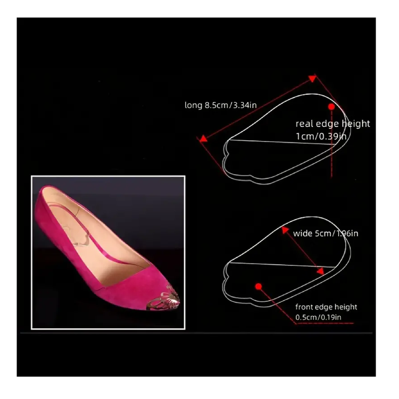 1 Pair of Heel Insoles - Boost Your Arch Support & Comfort in High Heels!