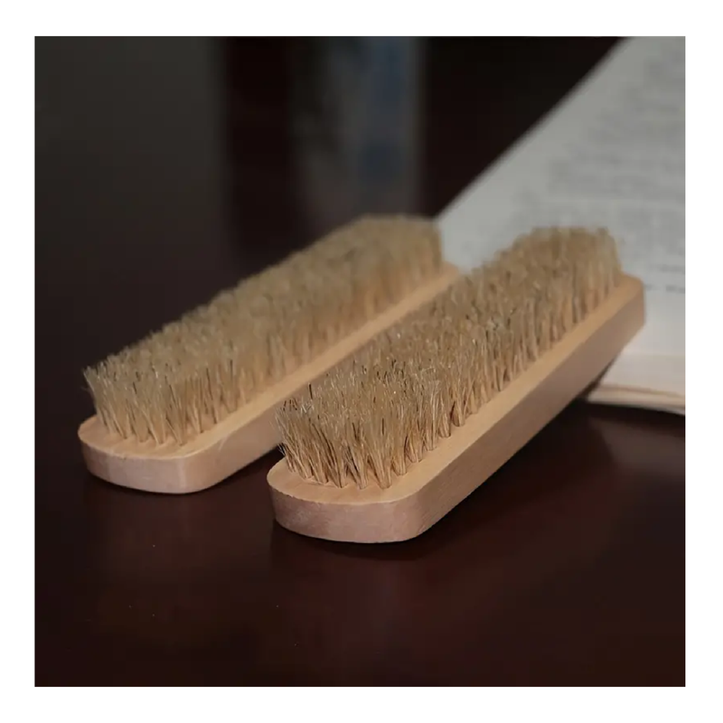 1Pc/2pcs Shining And Polishing White Bristle Shoe Brush, Leather Shoe Care Tool