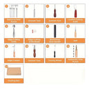 1 Set Leather Craft Tool Kit Leather Hand Sewing Repair Kit Stitching Punch Carving Grooving Work Set DIY Tool Set Professional