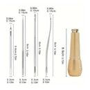 1 Set Leather Sewing Kit With Waxed Thread Leather Craft Tools Leather Sewing Awl Needle Leather Tools For Shoemaker Canvas Repair