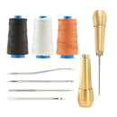 1 Set Leather Sewing Kit With Waxed Thread Leather Craft Tools Leather Sewing Awl Needle Leather Toolsfor Shoemaker Canvas Repair