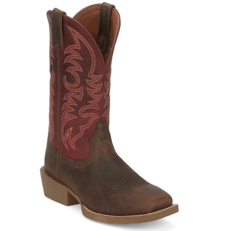 Justin Boots SE7610 Muley 12" Western Boot Brown / Red