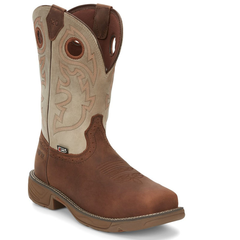 Justin Work Boots Rush Comp Toe | Style WK4338 Color Rust