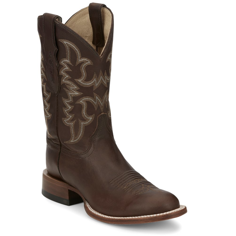 Justin Boots AQ7071 Wayne 11" Western Boot Chocolate Fargo