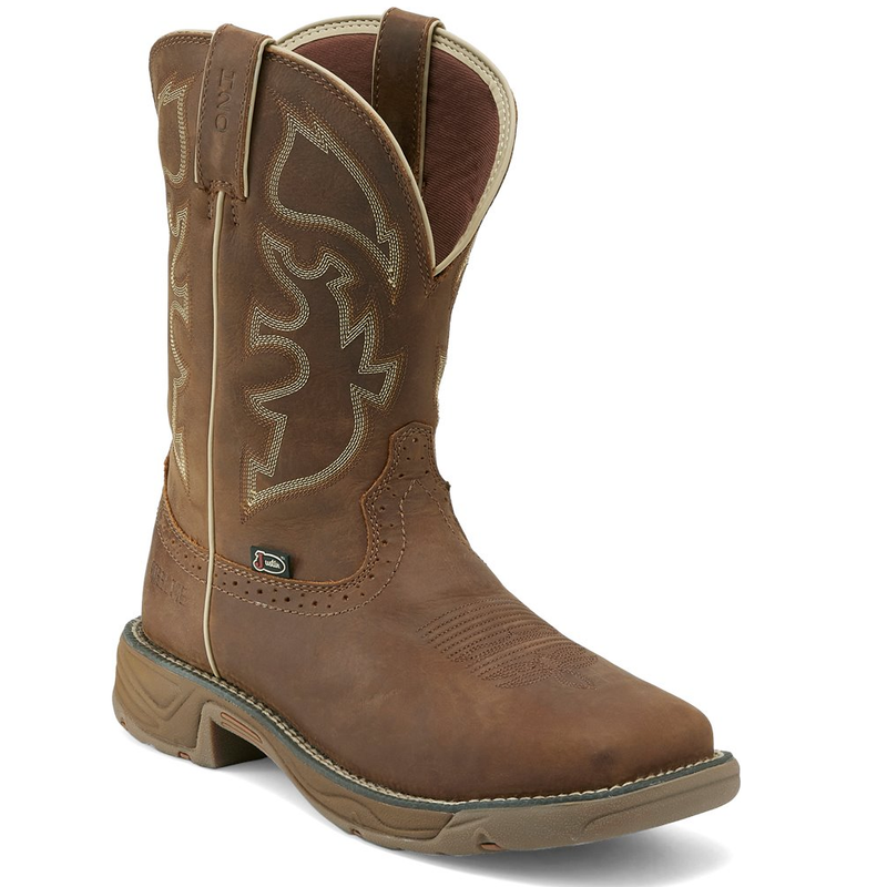 Justin Work Boots Rush Steel Toe | Style WK4331 Color Saddle Tan