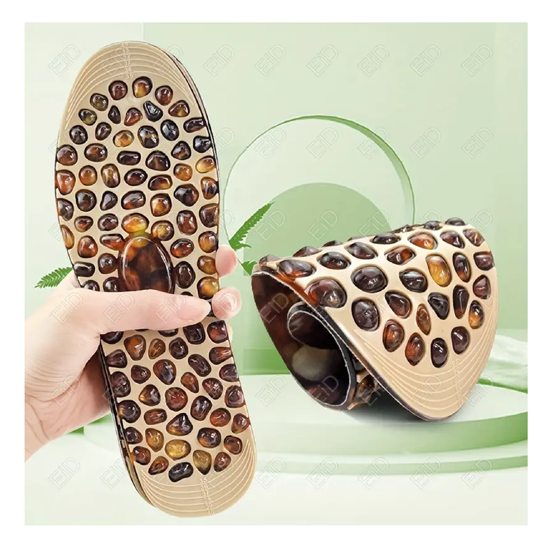 1pair Cobblestone Massage Insoles For Men Women