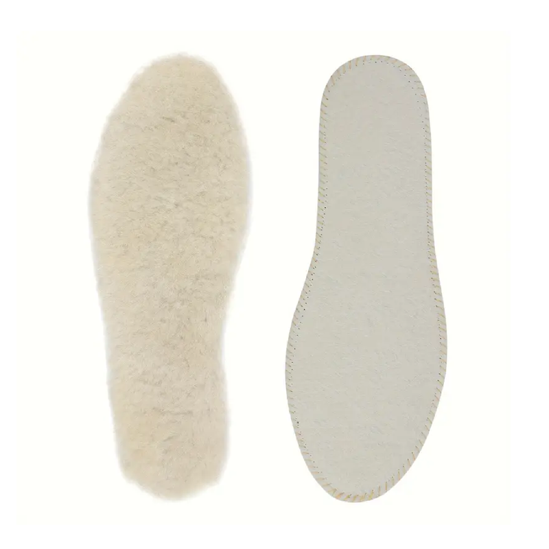 1pair Genuine Sheepskin Insoles For Women & Men, Warm Thin Wool Fur Fleece Shoe Inserts, Replacement Comfortable Insoles For Snow Boots