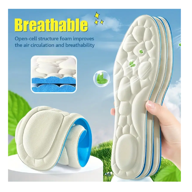 1pair Memory Foam Cushioned Insoles For High Heels, Sneakers