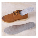 1pair Men Women Sole Summer Cool Waterproof Wool Shoe Pads, Felt Aluminum Foil Insoles, For Winter Warm Comfortable Deodorant Insert