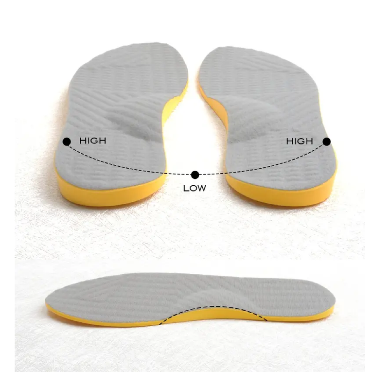 1pair O-shaped Leg Gait Correction Insoles, High Outer And Inner Low Insoles, Anti-wear Partial Insoles On The Outside Of The Sole