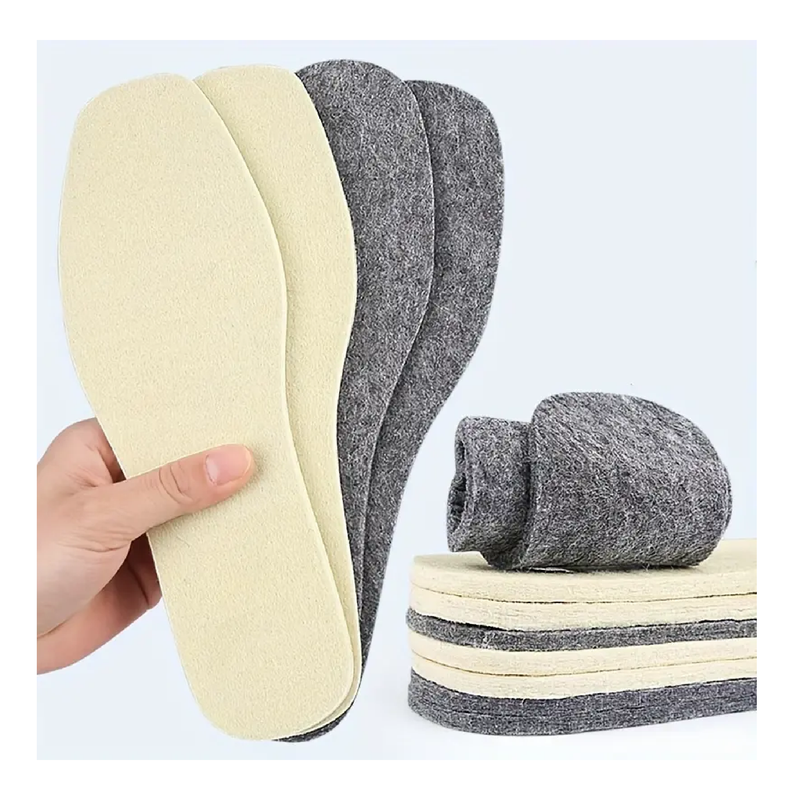 1pair Thermal Insoles For Shoes, Wool Thicken Warm Soft Shoes Pads, Breathable Skin-friendly Insoles For Feet Care Winter, Suggestion Order A Size Up  10.82in-Suit (41-45) Shoe