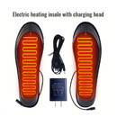 1pair USB Heated Shoe Insoles, Electric Foot Warming Pad, Rechargeable Heated Shoe Insoles, Heated Boot Insoles, For Winter Outdoor Skiing, Traveling In Snow, Keeping Feet Warm For Men Women