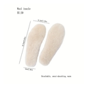 1pair Warm Fleece Insoles, Winter Fur Integrated Warm Insoles, Thickened Insoles For Snow Boots, Sweat-absorbing Breathable Insoles