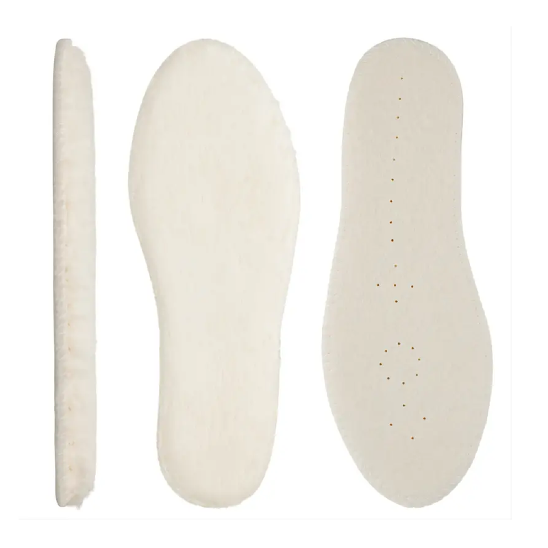 1pair Warm Shoe Insoles -Rabbit Hair Boot Shoe Insert Insoles Men (Beige)