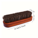 1pc/2pcs Horsehair Shoes Polish Brushes Kit Leather Shoes Boots Care Clean Polish Applicators