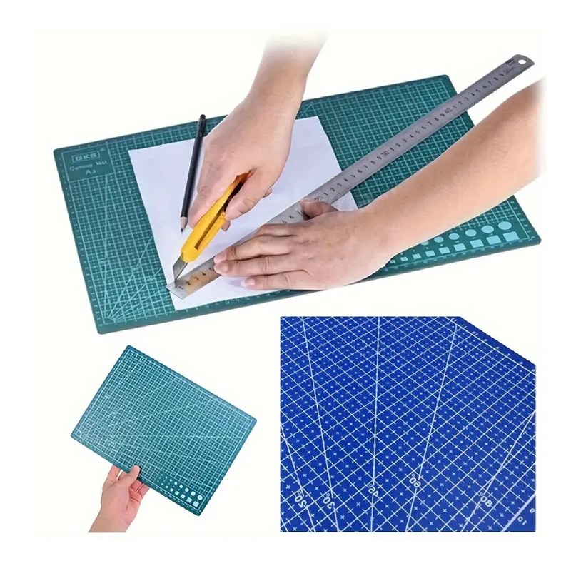 1pc A3 A4 A5 PVC Cutting Mat Workbench Single-sided Splicing Cutting Mat Splicing Sewing Manual DIY Knife Carving Leather Cutting Board (random Color)