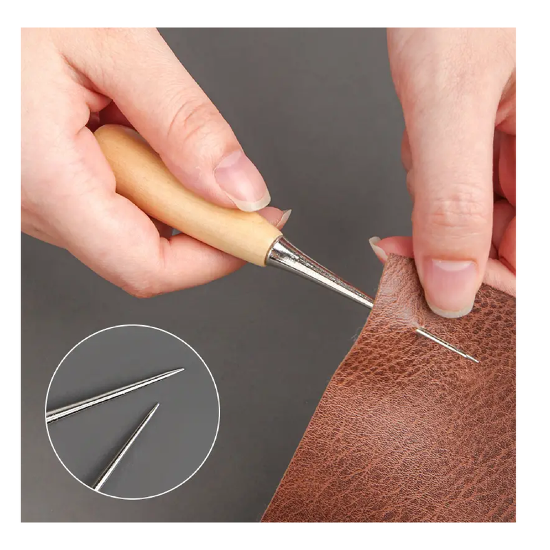 1pc Artificial Leather Stitching Awl Professional Tools Awl Drill Tools For Artificial Leather Hole Punches Stitching DIY Leathercraft Tools