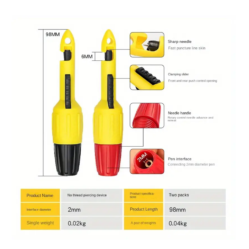 1pc Automotive Line Detector, Wire Thorn, No Need To Break Leather Wire Probe, Check Auto Repair Circuit, Multimeter Pin Repair Tool