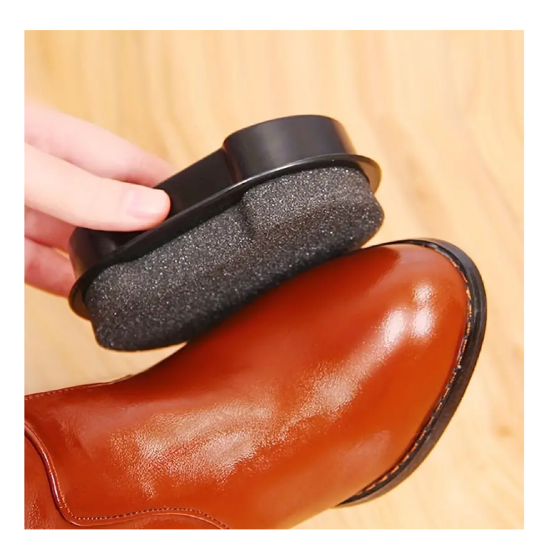 1pc Creative Portable Shoe Polish Double-sided Shoe Rubbing Sponge Sho