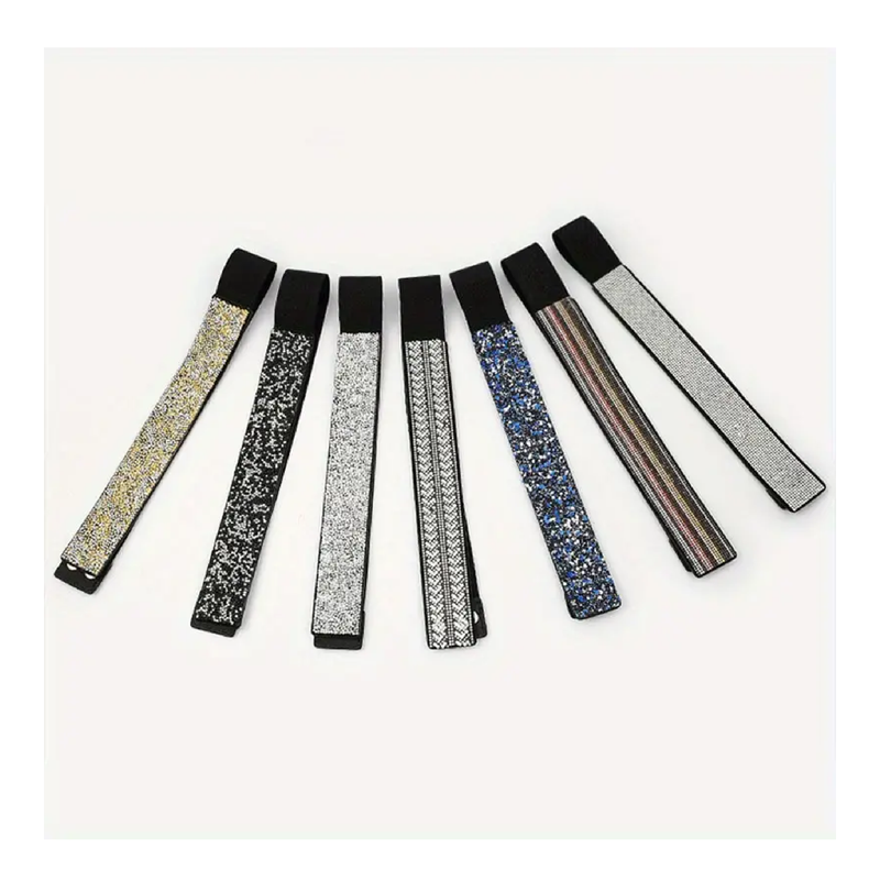 1pc Handmade Crystal Rhinestone Belt, Sweet Shining Elastic Waistband Women's Daily Outfit Dress Decoration Waist Band