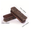 1pc Horse Hair Shoe Brushes, Cleaning Polishing, Leather Care Protecting For Shoes Boots, Oil Polishing Cleaning Dust Brush