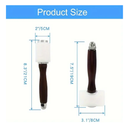 1pc Leather Carving Hammer Set - 2 Nylon Wooden Handle Mallets For DIY Stamping And Sewing Leather Cowhide Tools (1 T-hammer + 1 Vertical Hammer)