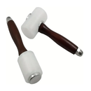 1pc Leather Carving Hammer Set - 2 Nylon Wooden Handle Mallets For DIY Stamping And Sewing Leather Cowhide Tools (1 T-hammer + 1 Vertical Hammer)