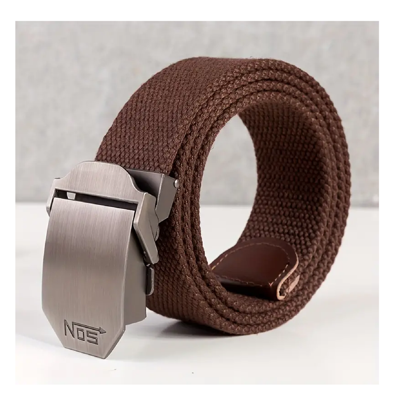 1pc Men's Nylon Belt, Canvas Belt With Alloy Quick Release Buckle, Outdoor Sports Woven Belt Work Belt