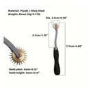 1pc Stainless Steel Paper Leather Gear Teeth Scribing Wheel For Overstitch Marking Spacing In Leather Craft And Sewing