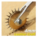 1pc Stainless Steel Paper Leather Gear Teeth Scribing Wheel For Overstitch Marking Spacing In Leather Craft And Sewing
