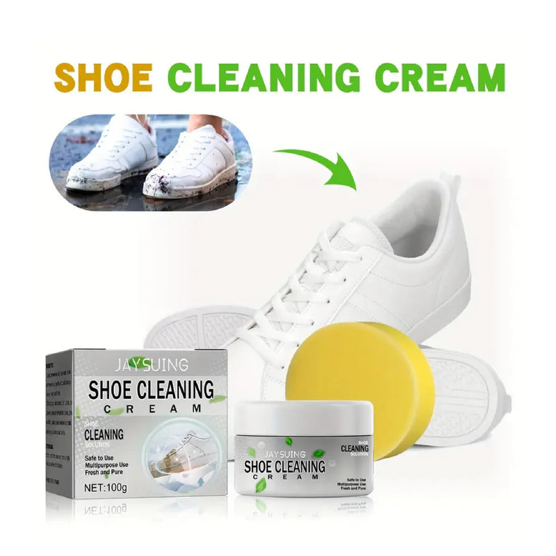 1pc, Shoe Cleaning Cream, Shoe Cleaner, Leather Shoes Brightening Cream, Multipurpose White Shoe Cleaning Cream For Cleaning, Whitening