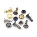 1set 80/100//120pcs 8x12mm Metal Double Cap Rivets Stud Round Nail Rivet For Leathercraft Accessories Repair Shoes Bag Belt Clothing Garment