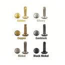 1set 80/100//120pcs 8x12mm Metal Double Cap Rivets Stud Round Nail Rivet For Leathercraft Accessories Repair Shoes Bag Belt Clothing Garment