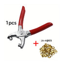 1set Eyelet Fixing Cloth Leather Belt Shoe Hole Punch Pliers Sewing Tool Household Plier Retainer Rivet Snap 4MM Rivets