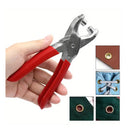 1set Eyelet Fixing Cloth Leather Belt Shoe Hole Punch Pliers Sewing Tool Household Plier Retainer Rivet Snap 4MM Rivets