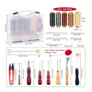 1set Leather Craft Tools Leather Working Tools Kit With Storage Bag Leather Carving Tools Leather Craft Making For Cutting Punching Sewing Carving Stamping Leather Tooling Kit