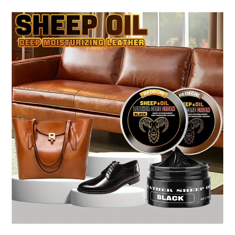 2.65oz Leather Shoes Maintenance Oil, Leather Restoration Cream - Cleaning And Maintenance Cream