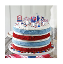 20 Pcs Independence Day Cupcake Toppers 4th of July National Day Decorations Supplies Patriotic Party Decor