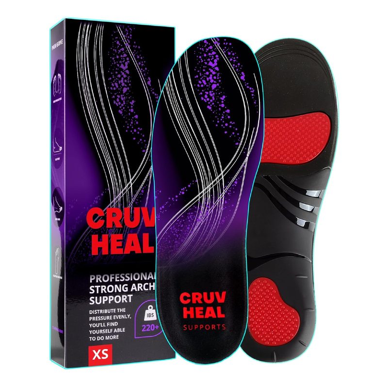 220+lbs Plantar Fasciitis High Arch Support Insoles Inserts Men Women - Boot Work Shoe Insole - Orthotic Insoles High Arch for Arch Pain(Violet)