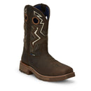 Tony Lamas Men's Footwear Work Force 11" Wide Square Composite Toe Waterproof Work Boot Color Walnut image 1