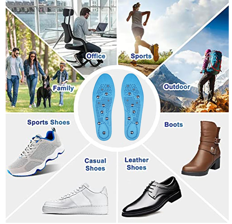 Magnetic Insoles, Magnetic Insoles for Acupressure, 1 Pair Shoe Insoles for Men and Women,