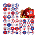 24 Sheets 4th of July Stickers Independence Day Decoration Cute Balloons Hats Star Patterns Children's Classroom Party American Stickers