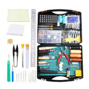 273pcs Leather Working Tools And Supplies With Leather Tool Box Cutting Mat Hammer Stamping Tools Needles Snaps And Rivets Kit, Perfect For Stitching Punching Cutting Sewing Leather Craft Making