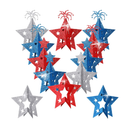 27 Pieces 4th of July Patriotic Party Decorations 3D Five pointed Star Table Centerpieces Glitter Patriotic Stars Decorations for Independence